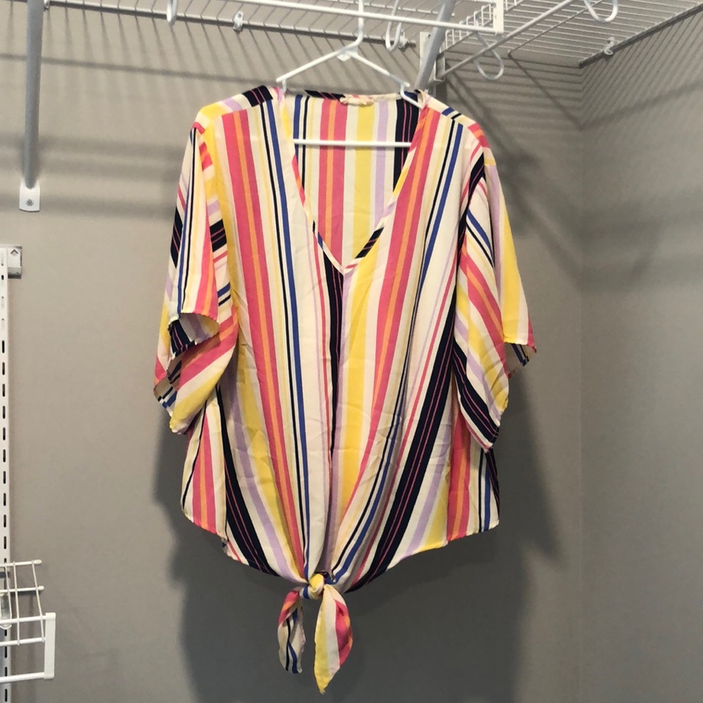 Multi-colored Striped Blouse